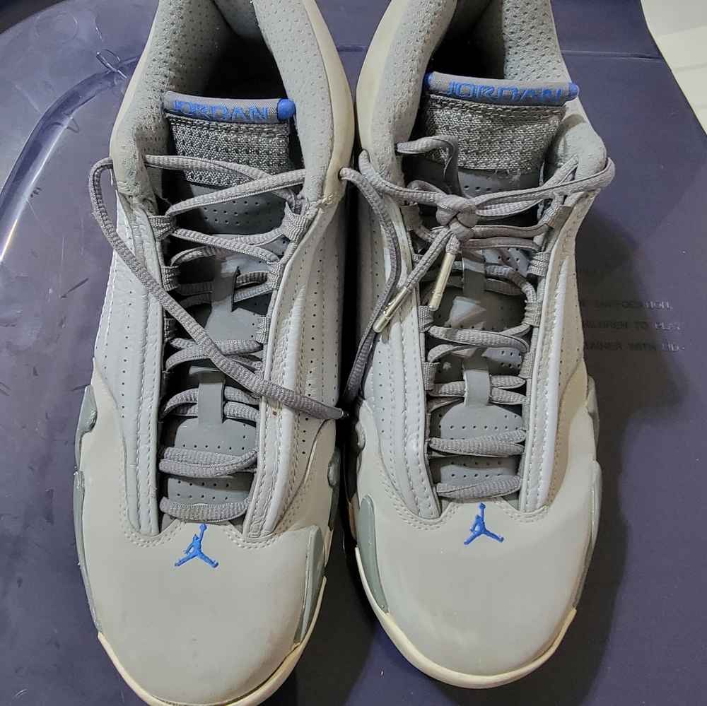 Air Jordan 14 Retro 'Wolf Grey' Sneaker Shoes Sz 9.5